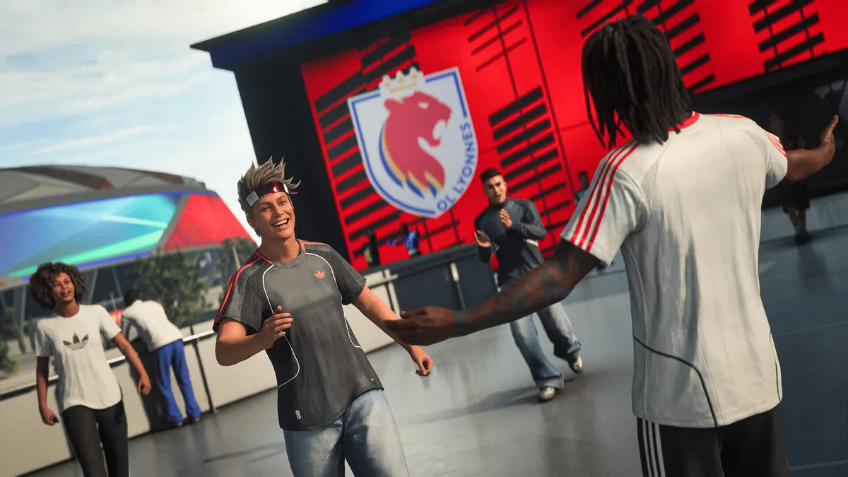 Football avatars outside The Grounds in an EA SPORTS FC 27 promotional screenshot for event context.